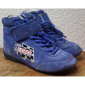 G-FORCE Racing Gear SFI SPEC 3.3/5 Shoe Mid-Top Shoes Blue Size 3 VG